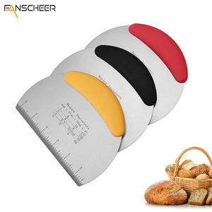 Stainless Steel Dough Cutter Half Circle With Scale Baking Pastry Tool Kitchen Dough Scraper - Product Image 5