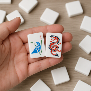 Fichas de Mahjong de Diseño Temático de la Universidad Auburn con Diseño de Águila de Combate y Tigre de Auburn, Mahjong Universitario para Entretenimiento - Product Image 3