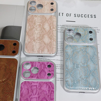 Coques de téléphone antichoc en cuir à motif serpent, magnétiques invisibles et électroplaquées, compatibles avec la charge sans fil, pour iPhone 17, 16, 15 - Vente en gros
