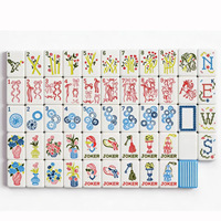 MUZHENG Venta al por mayor Directo de fábrica Marca de lujo Moderno y portátil Mahjong de acrílico tallado 160 fichas de Mahjong Americano