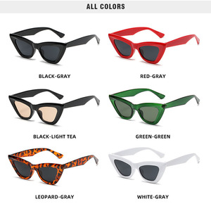 Lunettes de soleil œil de chat personnalisées avec logo, style rétro, monture fine et simple, protection solaire - Product Image 4