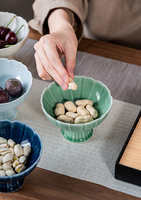 Ecologisch porseleinen taartplateau met hoge poten, fruitplateau, dipschaal, mini-appetizer schaal voor Thanksgiving, geschikt voor thuisdecoratie.