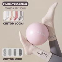 Chaussettes de Pilates personnalisées à grip, chaussettes de yoga en coton, chaussettes de ballet, chaussettes de fitness pour femmes