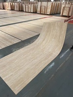 Dalles épaisses de marbre de travertin super mince de 1mm couvertes pour mur et table complète