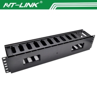 RAIL de gestion de câble réseau 19 "1U/2U en plastique ABS