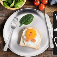 Plats de dîner en acier inoxydable de vente chaude, servant des assiettes de camping pour le camping