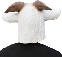Masque en latex original, masque de tête de mouton, masque de luxe amusant et mignon, animal sauvage, cosplay, masque en latex pour fête d'Halloween pour adulte