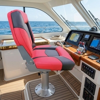 Siège pliant pour capitaine de bateau Allshine Marine, dossier haut, durable, imperméable, en vinyle