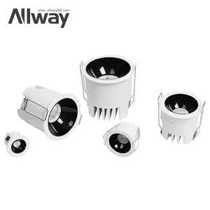 Allway Antiglare Hotel Gabinete Spotlight Habitação Cozinha 2w 3w 5w 8w 12w LED Spot Lights Fitting