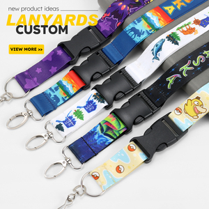 Wholesale Sublimation Printed Polyester Pink Wine Glass Holder Neck Strap Custom Screen Printed Lanyards With Safety Breakaway