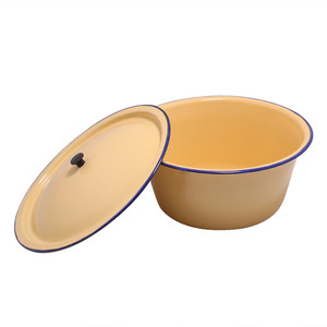 Juego de cuencos de almacenamiento grandes Esmalte duradero con características sostenibles Sopa de camping Patrón de mezcla de arroz Metal Plástico Acero <span class=keywords><strong>Porcelana</strong></span> - Product Image 2