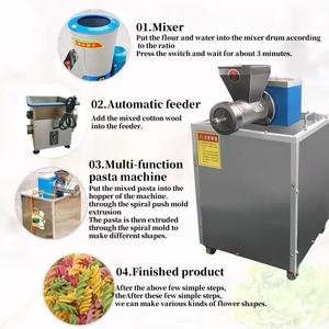 โรงงานผลิตเครื่องทำพาสต้า เครื่องทำพาสต้า 150 กก./ชม. สายการผลิตมักกะโรนีอัตโนมัติ - Product Image 2