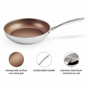 Sartén Antiadherente de Acero Inoxidable de Triple Capa con Revestimiento de Panal de Abeja - Product Image 3