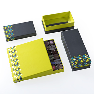 Caja de Regalo Cuadrada Minimalista para Chocolates, Personalizable, Apta para Alimentos, con Separador, de Cartón Rígido, para Dulces y Regalos Navideños - Product Image 3