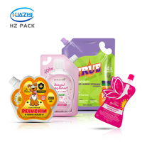 Sachet Doypack en plastique réutilisable à haute barrière avec impression personnalisée et bec verseur pour liquide de lavage, détergent lessive et savon pour les mains