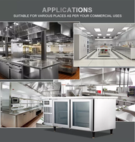 Congélateur vertical commercial grande capacité pour restaurant, 2/6 portes, pour aliments et viandes