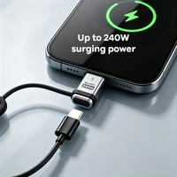 Adaptateur USB4 Type-C avec charge rapide PD 240W, transfert de données 120 Gbps et sortie vidéo 16K 8K