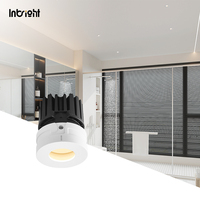 Plafonnier LED COB encastré à design modulaire, IP65, avec grille en nid d'abeille en option, 8W 15W, dimmable