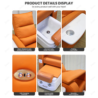 Chaise de manucure et pédicure électrique réglable en cuir, pas chère, avec interface USB, multifonctionnelle, pour massage des pieds, salon de beauté