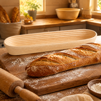 Panier de levage pour boulangerie en rotin naturel fait main, vente en gros pour importateurs et distributeurs de boulangerie