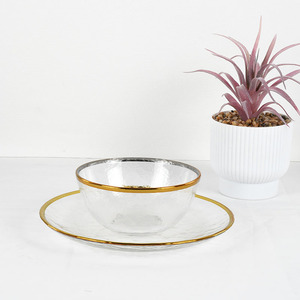 Assiettes Tendance 2025 pour Fêtes et Mariages, Couverts en Verre, Vaisselle en Porcelaine, Ensemble d'Assiettes en Verre, Service de Table - Product Image 1