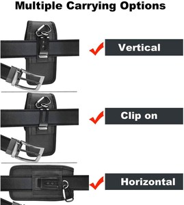 Custodia da Cintura in Tessuto Oxford di Nylon con Porta Carte e Clip per Cintura, Fondina per <span class=keywords><strong>iPhone</strong></span> 17 16 15 Pro Max - Product Image 6