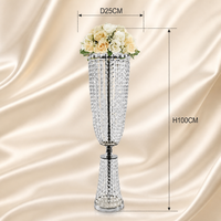 Vente directe usine – Décoration de couloir de mariage en métal style européen, chemin de table 100x25cm, support de fleurs pour centre de table, fabriqué en Chine