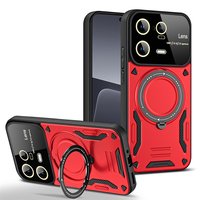 Étui de protection Lichicase avec anneau de protection d'objectif à grande fenêtre et support anti-collision pour Xiaomi Poco M8 M8 Pro, coque magnétique