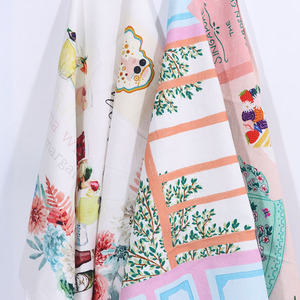 Shoshom — serviettes à thé avec tissu numérique coloré, serviettes de cuisine 100% coton, tissu Floral personnalisé - Product Image 3