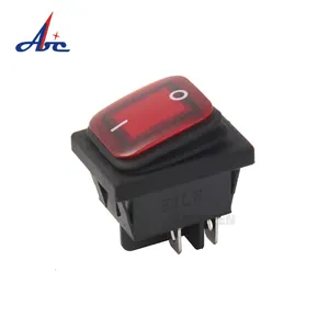 ABILKEEN Hot Selling KCD2 Series Oil and Waterproof LED Light Rectangle Button with 4 Pin Terminal Rocker Switch 1E4 T85