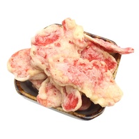 Vacuümgefrituurde Tempura Rode Gember als gezonde snack