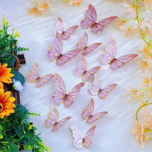 Wholesale 3D Acrylic Butterfly <b>Wall</b> <b>Stickers</b> PVC Stick Decals for Living Room Bedroom Home Decoration - Product Image 2