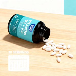 OEM Volwassenen & Kinderen Vitamine D3 + K2 Softgel Capsules 60 stuks Immuunsysteem, Botten, Tanden, Spiergezondheid, Energie Ondersteuning, Gemakkelijk te slikken - Product Image 3