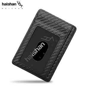 Tùy chỉnh PU da chủ thẻ RFID chặn ví cho nam giới thông minh đa chức năng tay áo cho thẻ kinh doanh - Product Image 4
