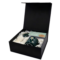 Cajas de Papel Negro Plegables al Por Mayor con Recubrimiento UV Laminado, Materiales Reciclados, Cierre Magnético Rígido para Perfumes