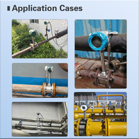 Meteran aliran Gas Digital akurasi tinggi meteran aliran udara terkompresi meteran aliran pusaran uap Gas alami