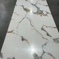 Panel Dinding Tahan Air Bertekstur Batu Kayu-Plastik Kelas Atas untuk Ruang Tamu dan Kamar Tidur Villa, Desain Modern Buatan Khusus