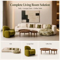 Canapé, chaise et table basse pour salon