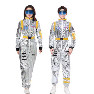 زي رائد فضاء للأطفال، بدلة فضائية فضية، زي حفلات بثيمة الفضاء، ملابس تنكرية للأولاد والبنات، بدلة فضاء للأطفال - Product Image 3