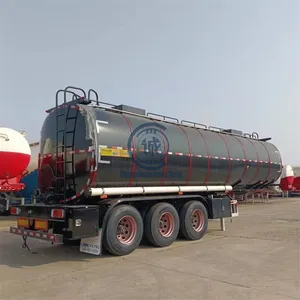 Transporte de líquidos semi-reboque tanque de óleo de liga de alumínio 4 compartimentos 45000 50000 litros