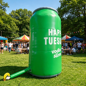 WINSUN Giant <b>Inflatable</b> Beer Can Model Green PVC <b>Inflatable</b> Can with Custom Logo for Bar Promotions and Events - Product Image 4