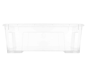 <span class=keywords><strong>SAMLA</strong></span> Scatola di Plastica Trasparente 11L con Coperchio Ribaltabile 39cm X 28cm X 14cm per Attrezzature Sportive, Utensili da Giardinaggio, Lavanderia e Pulizie - Product Image 1