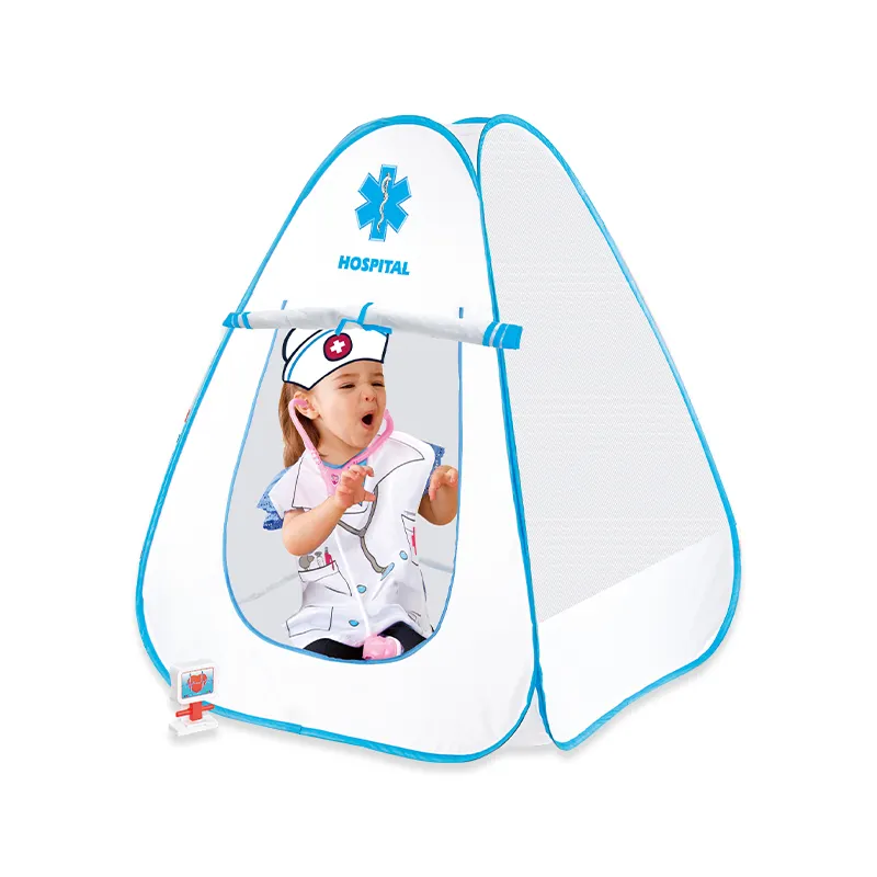 Pretend play plastic medical vest play tent médico kids toy kit set para a menina