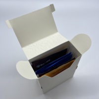 Boîte en carton pliable recyclable de qualité alimentaire, avec revêtement UV, estampage à chaud et gaufrage pour l'emballage de gâteaux, boissons et liquides