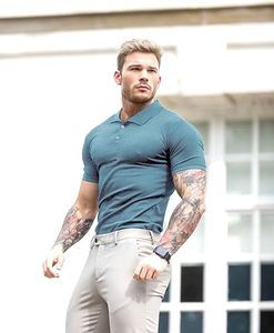 เสื้อโปโลผู้ชายแขนยาวและสั้นลำลองเสื้อยืดเข้ารูปยืดได้ - Product Image 3