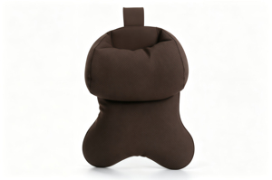 Almohada de cuello y cintura de cuero perforado para reposacabezas de coche, accesorio de confort para viajes en vehículo, de producción propia - Product Image 4