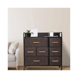 יוקרה מודרנית פינת חדר שינה ריהוט אחסון בד בגדים לבן 6 מגירות חזה שידה - Product Image 2