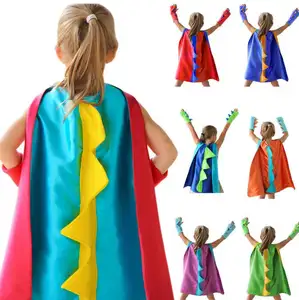 Costume de dinosaure ecowalson Cape avec accessoires Dino Cosplay enfants Halloween Dino Costume