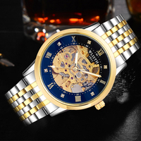 Montre mécanique squelette pour homme, tendance de la mode haut de gamme européenne et américaine, étanche, lumineuse, vente au détail et en gros