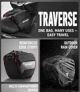 Borsa da Serbatoio Impermeabile per Moto 15L, Borsa da Serbatoio Carburante, Borsa da Vita per Scooter, Borsa a Tracolla per Moto, Borsa Portaoggetti da Viaggio - Product Image 1